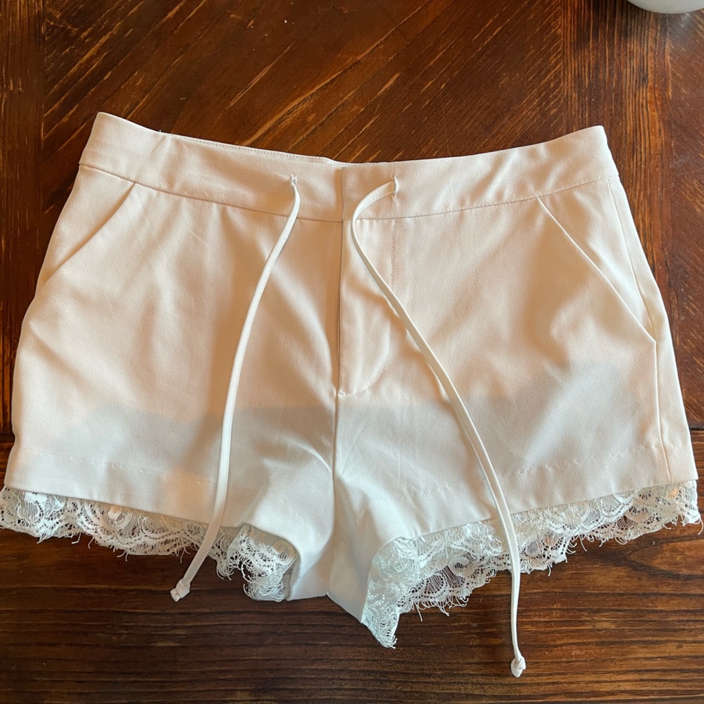 White Shorts lace
